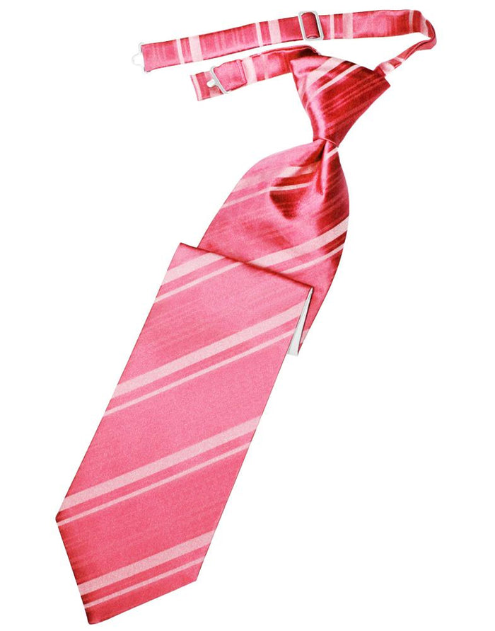 Bubblegum Striped Satin Kids Necktie by Cardi