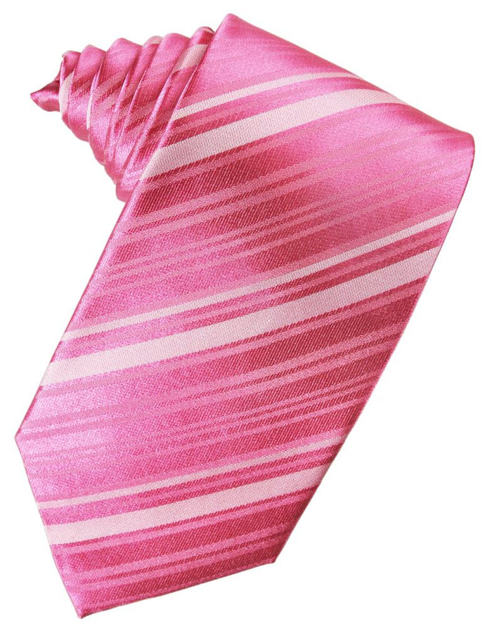 Bubblegum Striped Silk Necktie Cardi