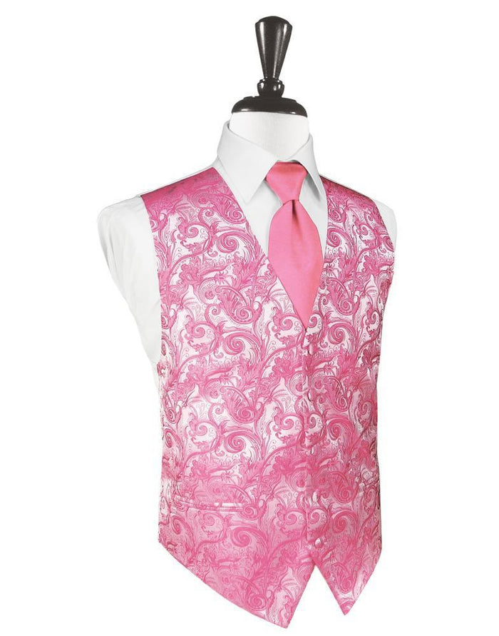 Bubblegum Tapestry Tuxedo Vest by Cardi