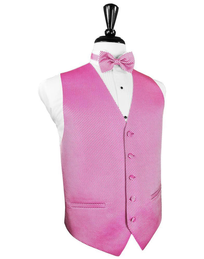 Bubblegum Venetian Tuxedo Vest Cardi
