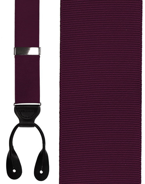 Burgundy Grosgraine Ribbon II Suspenders by Cardi