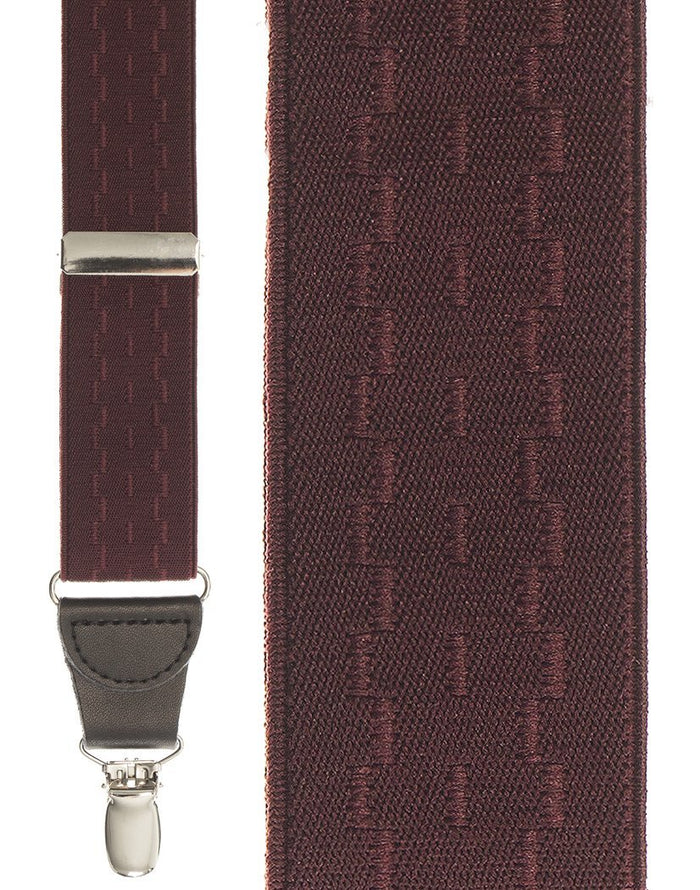 Burgundy New Wave Suspenders by Cardi