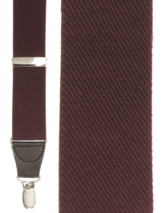 Burgundy Twill Suspenders by Cardi