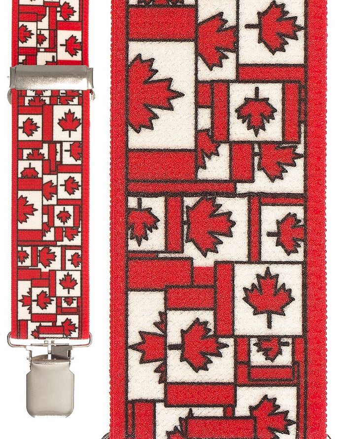 Canadian Patchwork Suspenders Cardi