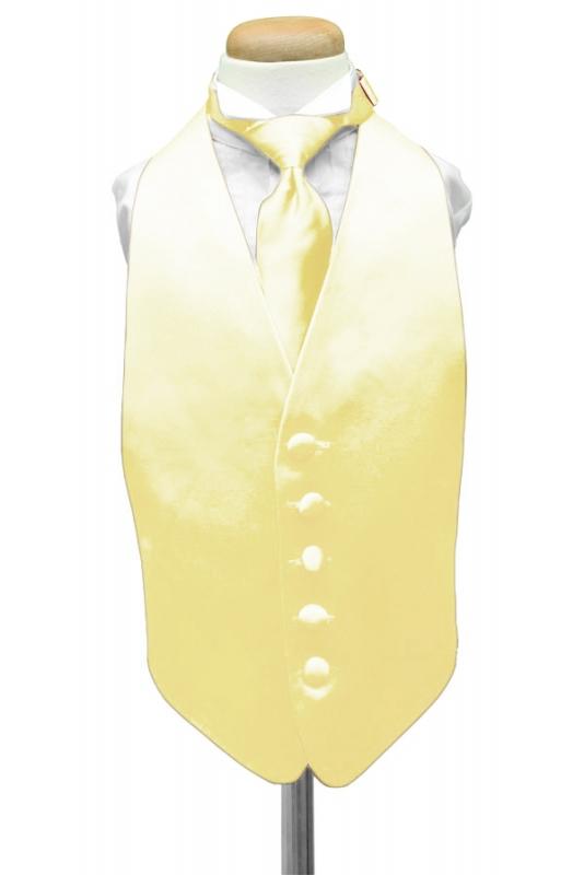 Canary Luxury Satin Kids Tuxedo Vest by Cardi