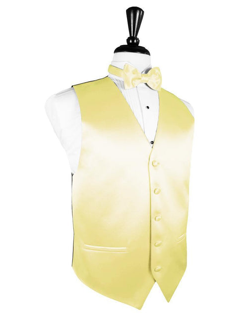 Canary Luxury Satin Tuxedo Vest by Cardi