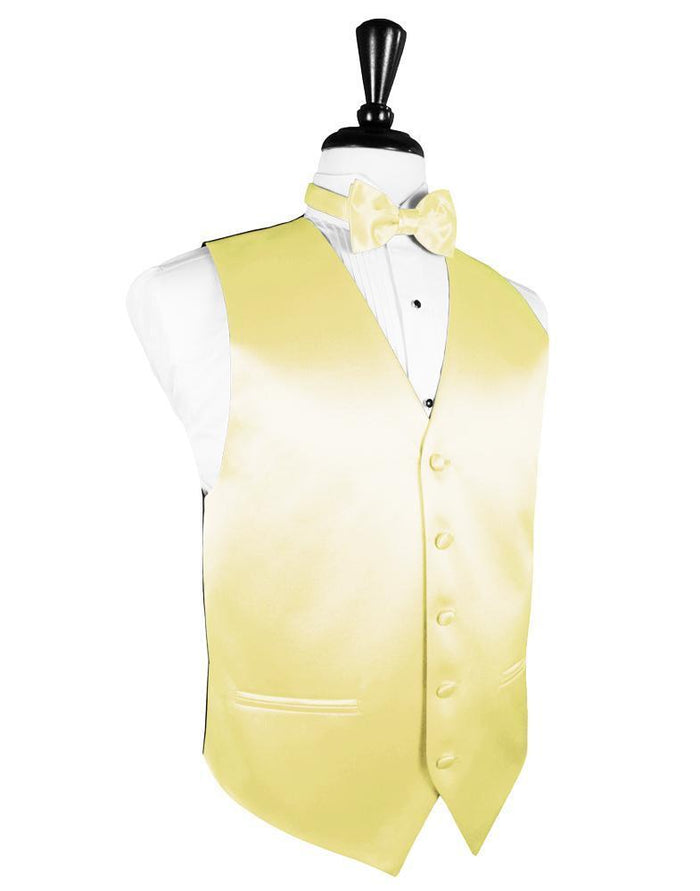 Canary Luxury Satin Tuxedo Vest by Cardi