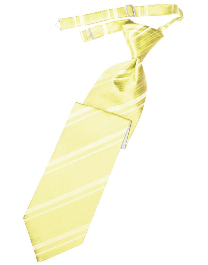 Canary Striped Satin Kids Necktie by Cardi