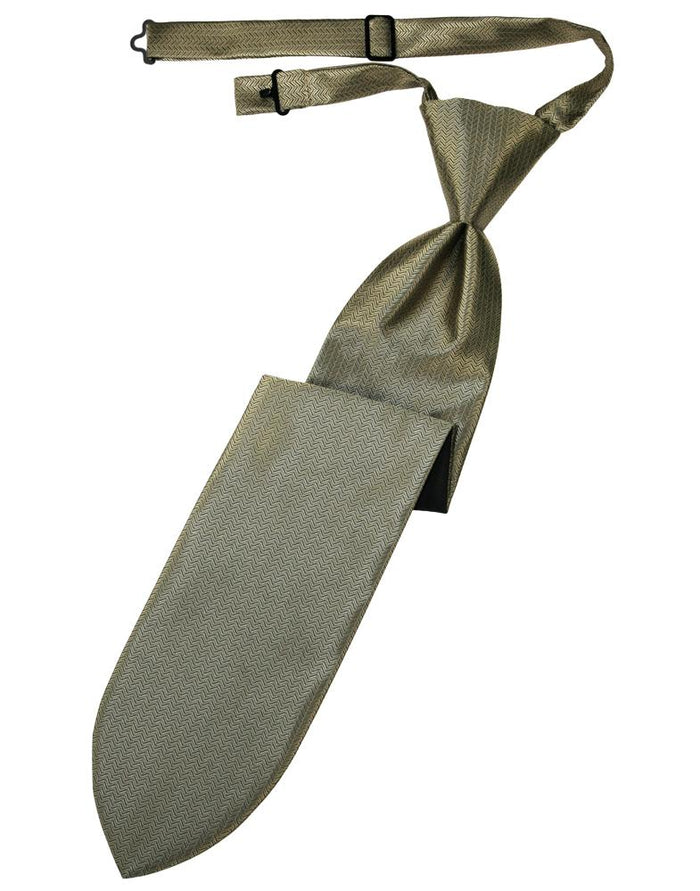 Champagne Herringbone Kids Necktie by Cardi