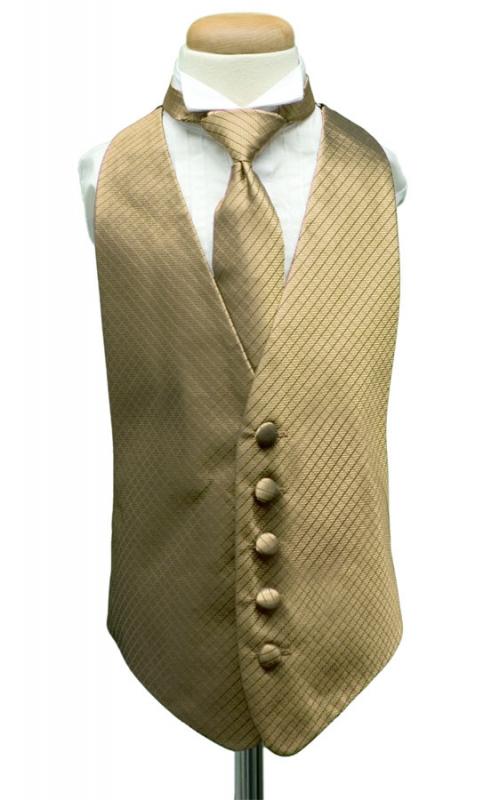 Champagne Palermo Kids Tuxedo Vest by Cardi