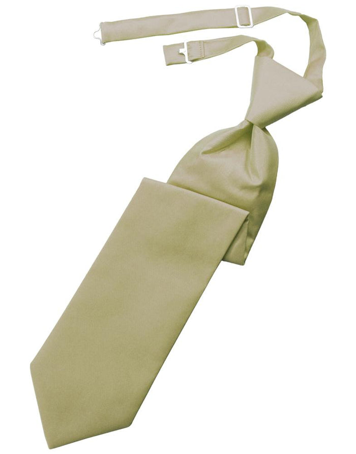 Champagne Solid Twill Kids Necktie Cardi