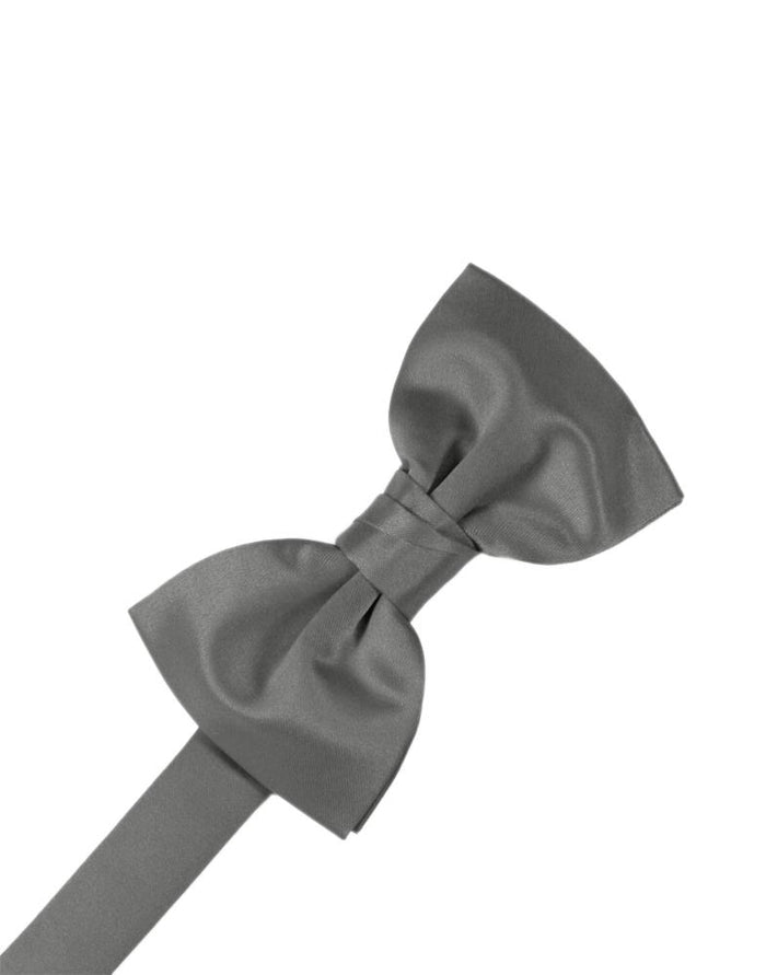 Charcoal Luxury Satin Kids Bow Tie by Cardi