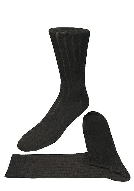 Charcoal Ribbed Kids Formal Socks by Cardi