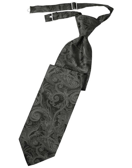 Charcoal Tapestry Kids Necktie by Cardi