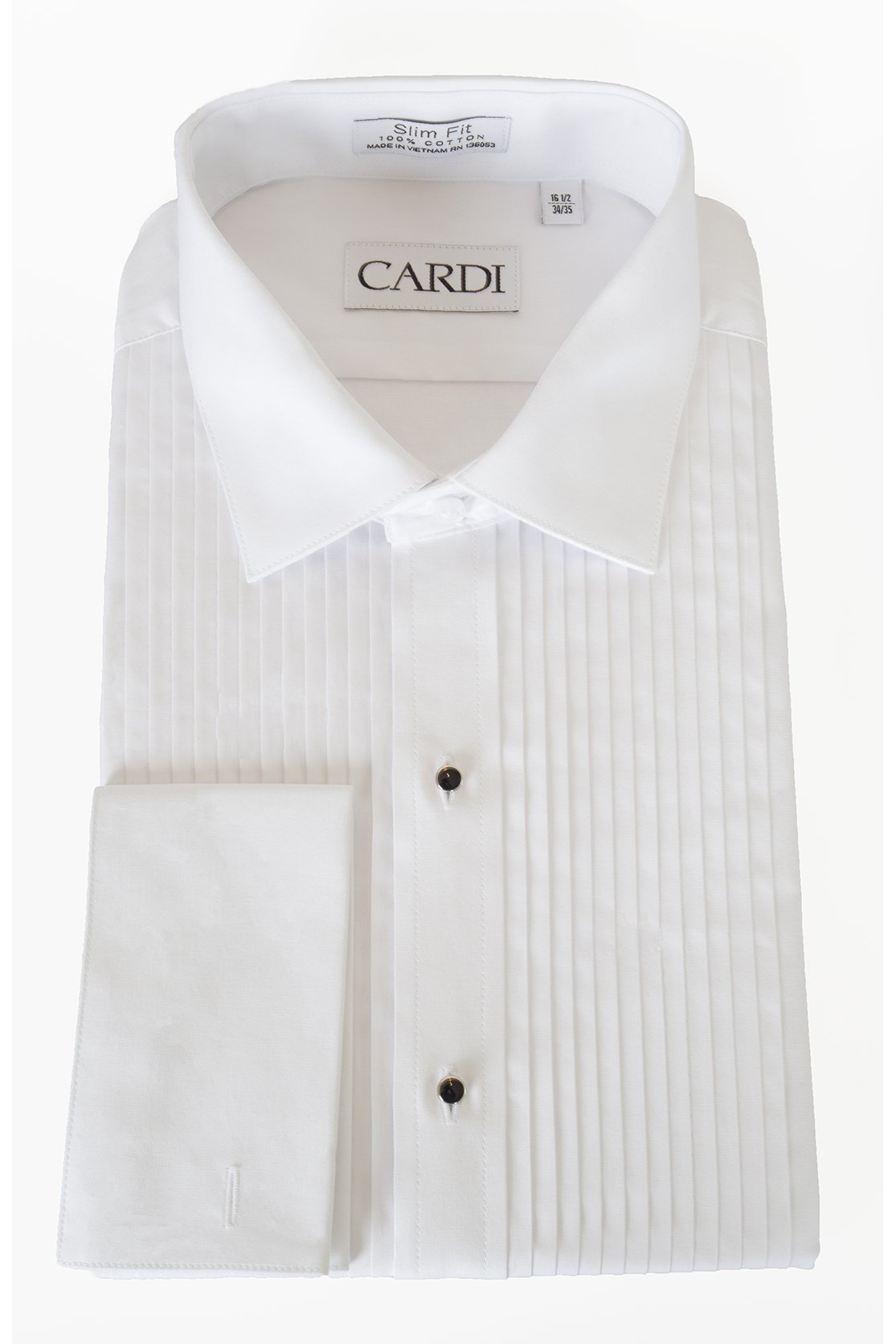 Charles White Spread Collar Tuxedo Shirt by Cardi