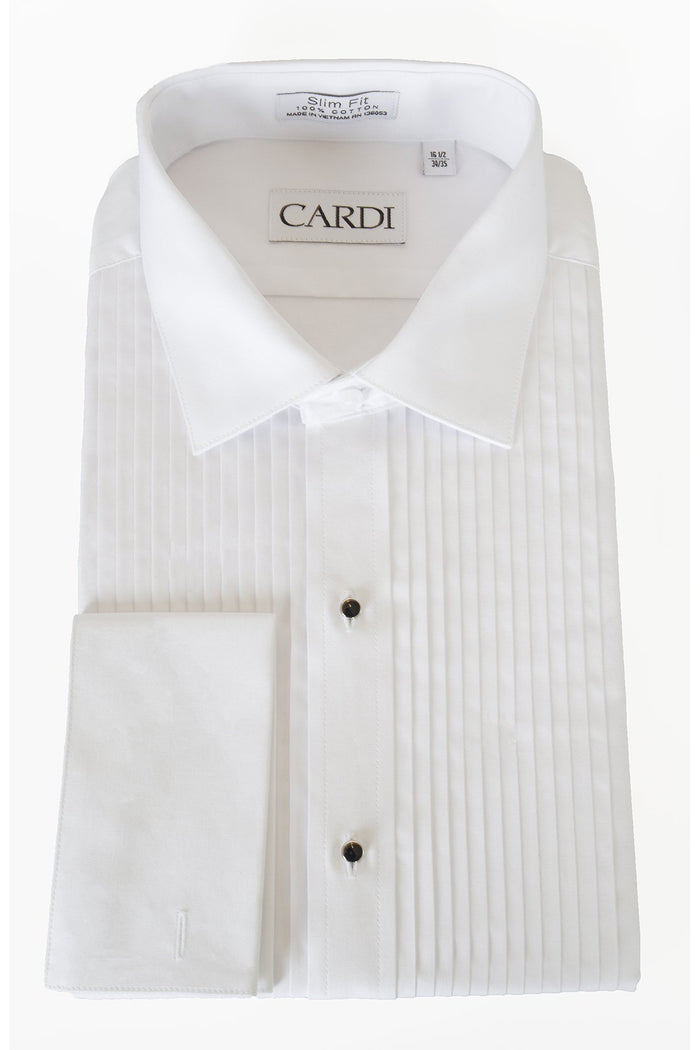 Charles White Spread Collar Tuxedo Shirt by Cardi