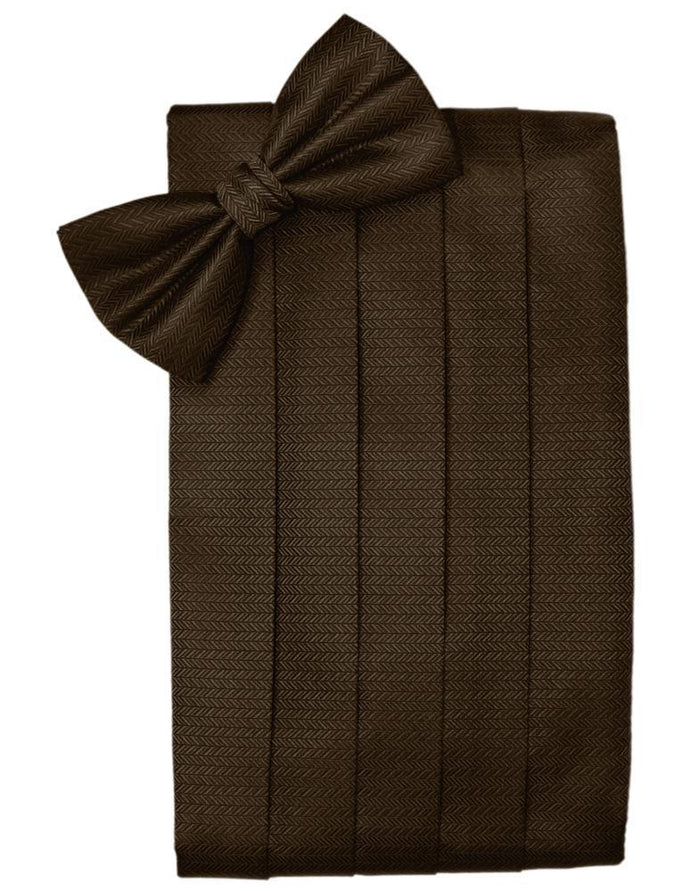 Chocolate Herringbone Kids Cummerbund by Cardi