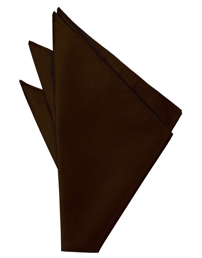Chocolate Solid Twill Pocket Square by Cardi