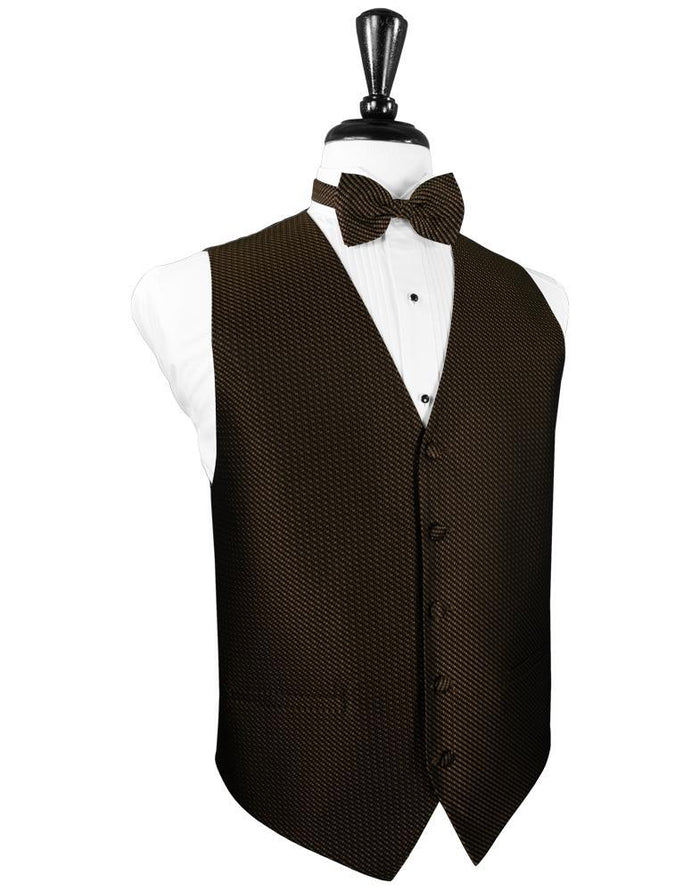 Chocolate Venetian Tuxedo Vest Cardi