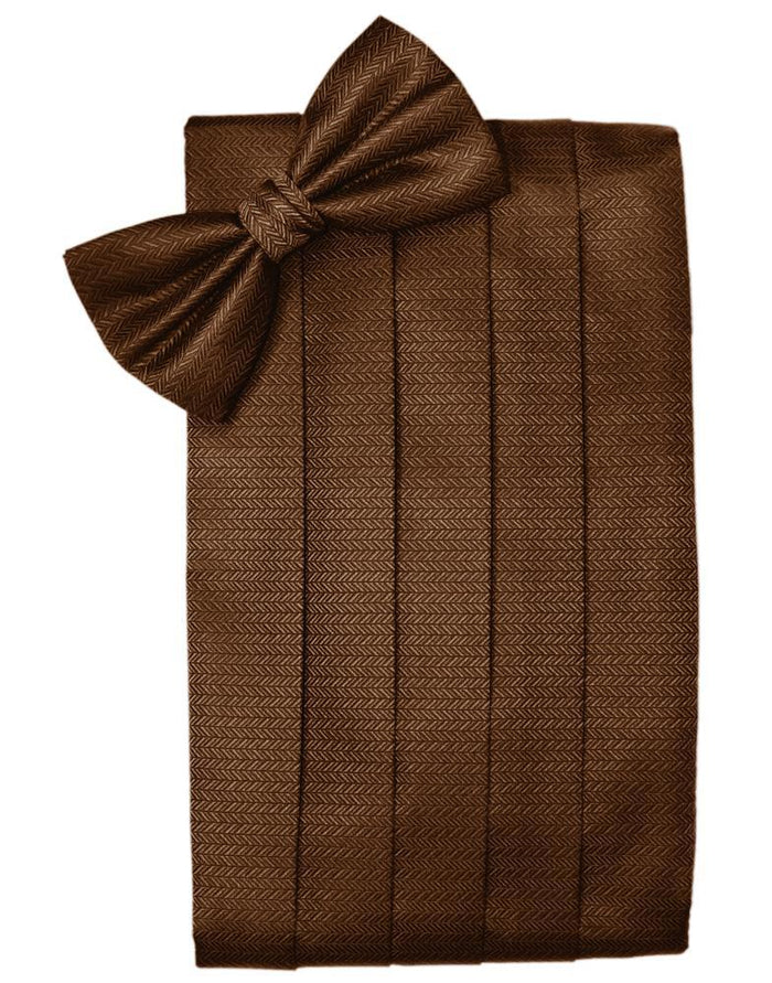 Cinnamon Herringbone Cummerbund by Cardi