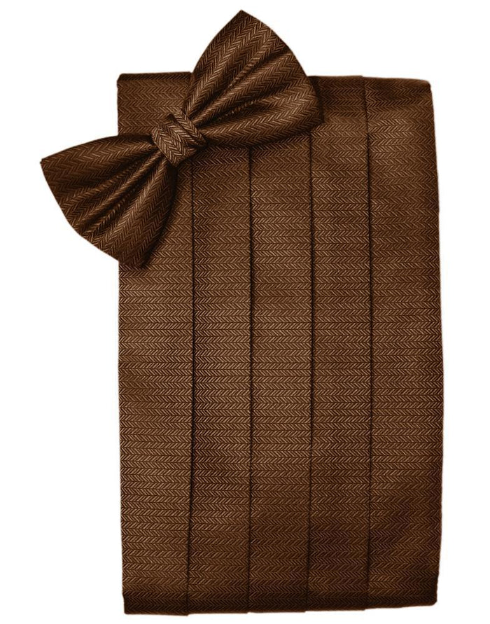 Cinnamon Herringbone Kids Cummerbund by Cardi