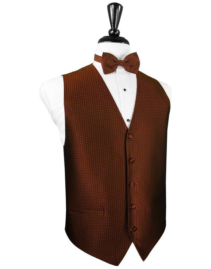 Cinnamon Venetian Tuxedo Vest Cardi