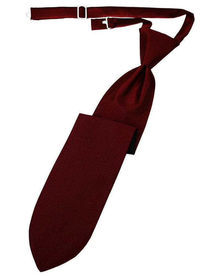 Claret Herringbone Kids Necktie Cardi
