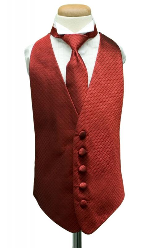 Claret Palermo Kids Tuxedo Vest by Cardi