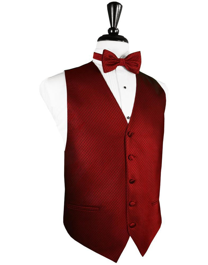 Claret Palermo Tuxedo Vest Cardi