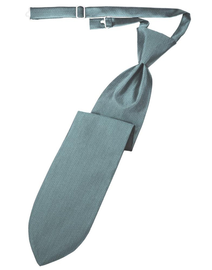 Cloudy Herringbone Kids Necktie by Cardi