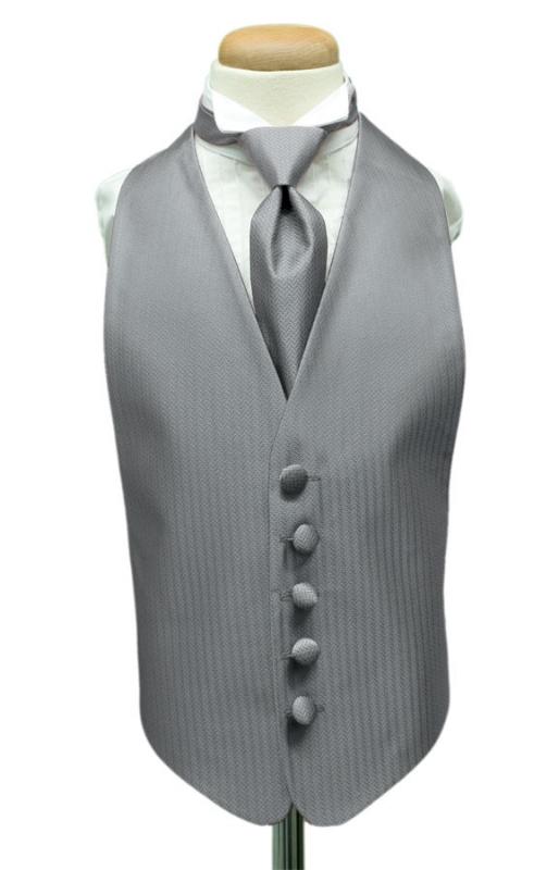 Cloudy Herringbone Kids Tuxedo Vest by Cardi
