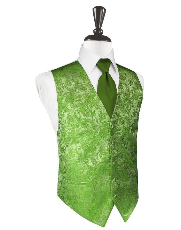 Clover Tapestry Tuxedo Vest Cardi