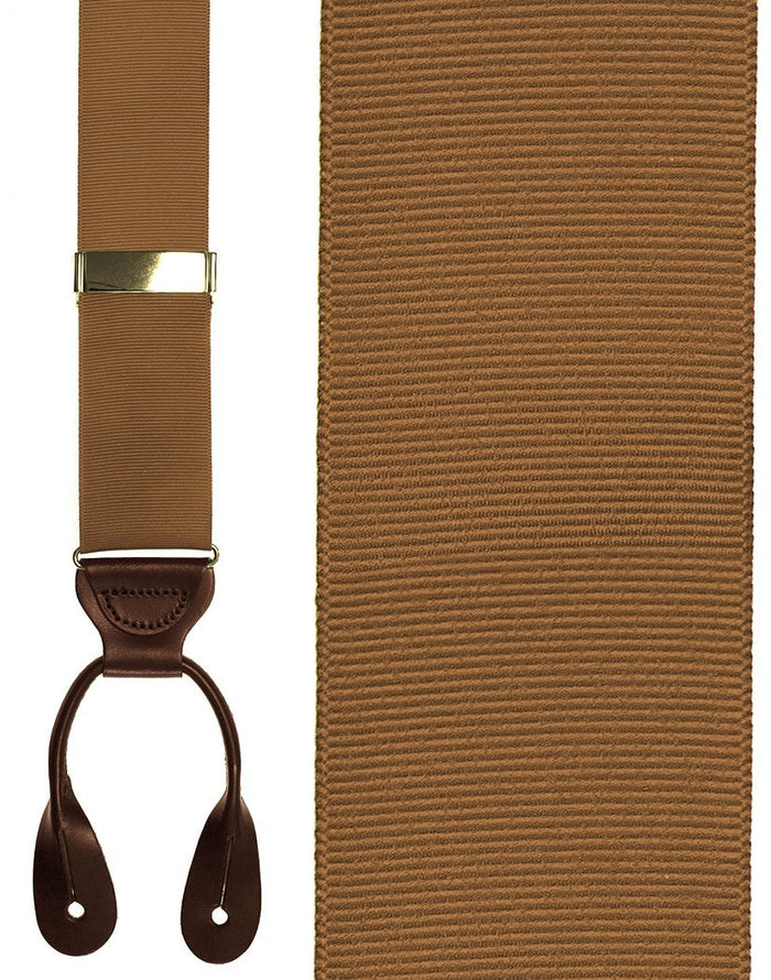Coffee Grosgraine Ribbon II Suspenders by Cardi