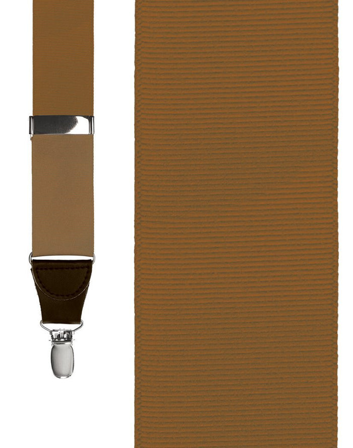 Coffee Grosgraine Ribbon Suspenders Cardi