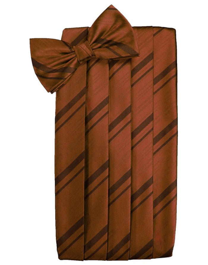 Cognac Kids Striped Satin Cummerbund Cardi