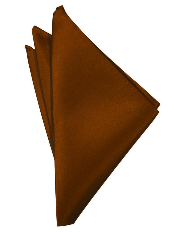 Cognac Luxury Satin Pocket Square by Cardi
