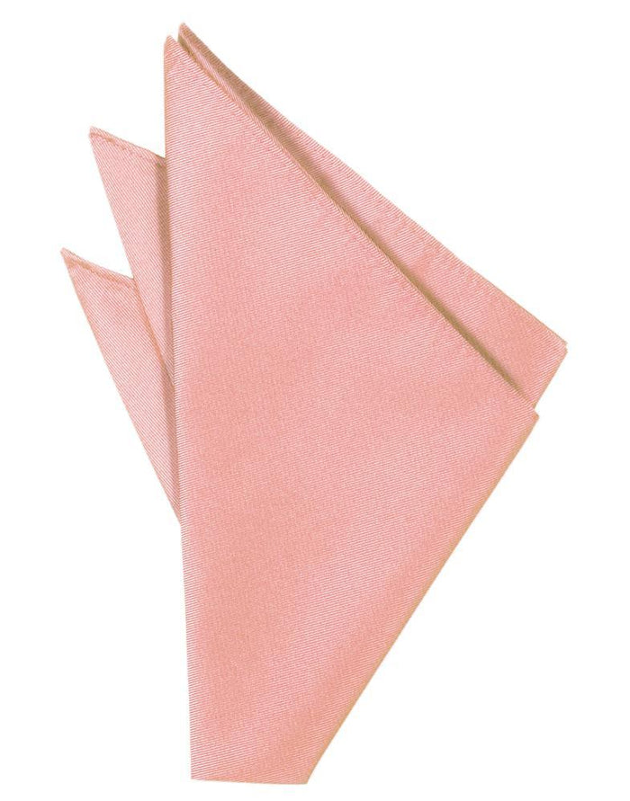 Coral Solid Twill Pocket Square by Cardi
