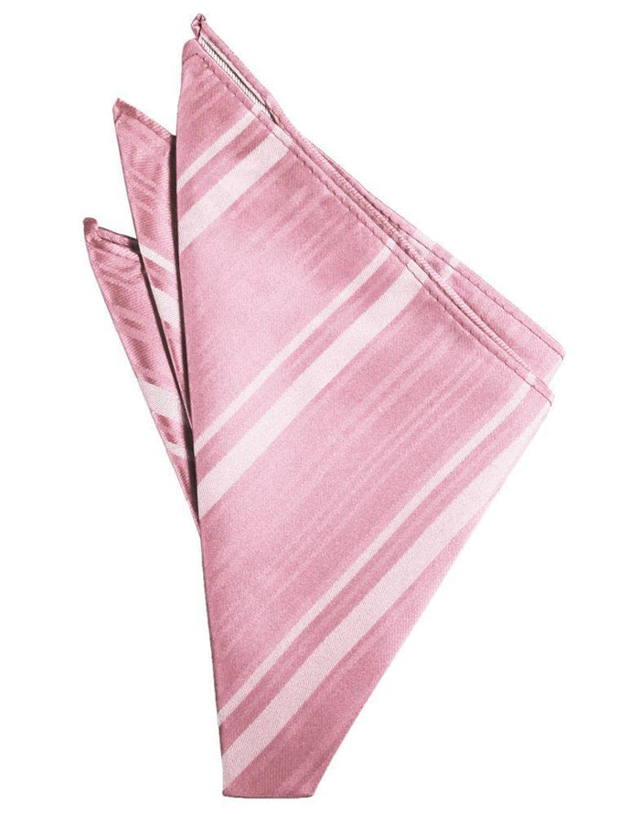 Coral Striped Satin Pocket Square Cardi