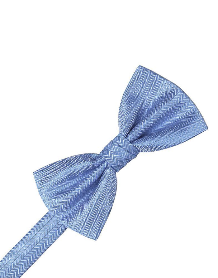 Cornflower Herringbone Bow Tie by Cardi