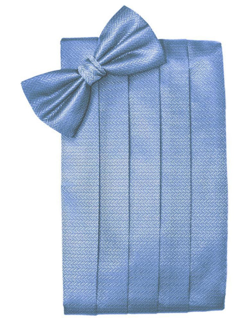 Cornflower Herringbone Cummerbund by Cardi