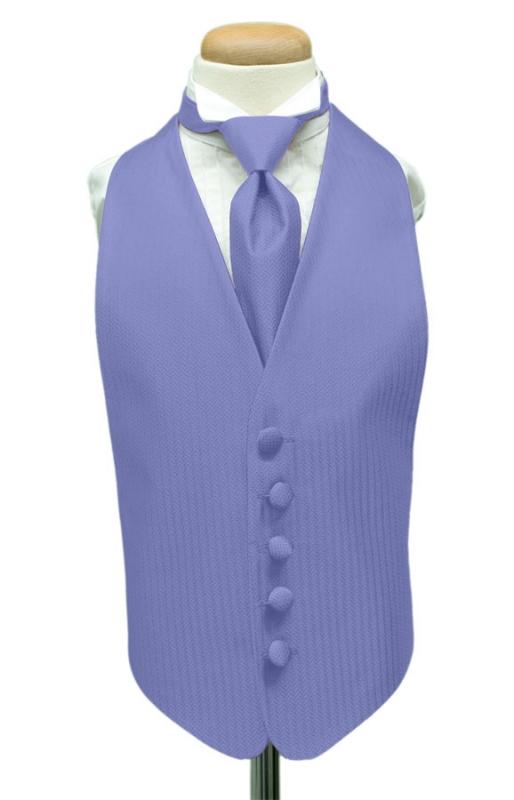 Cornflower Herringbone Kids Tuxedo Vest by Cardi