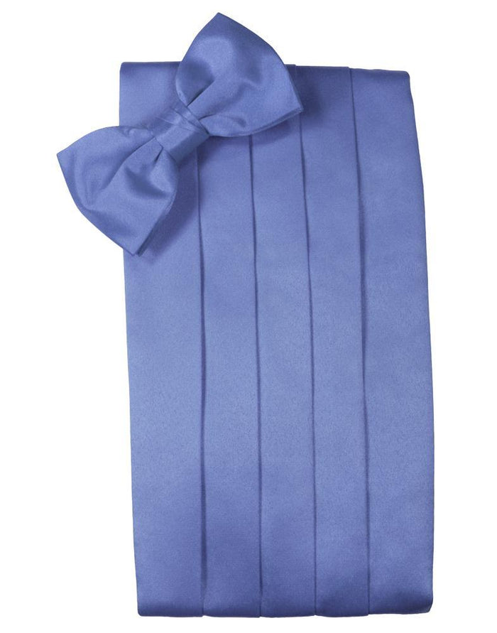 Cornflower Luxury Satin Cummerbund Cardi