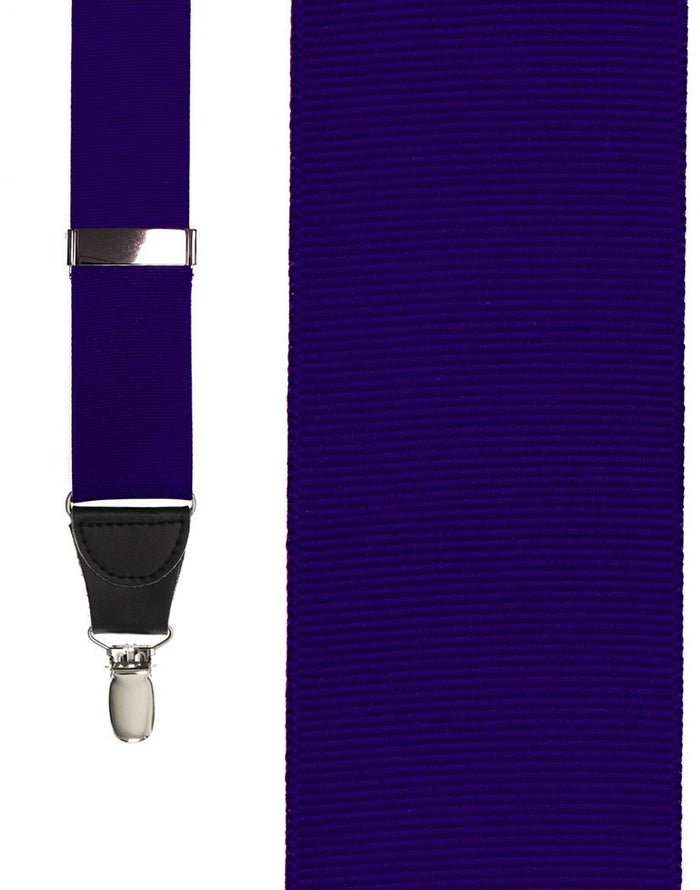 Dark Purple Grosgraine Ribbon Suspenders Cardi