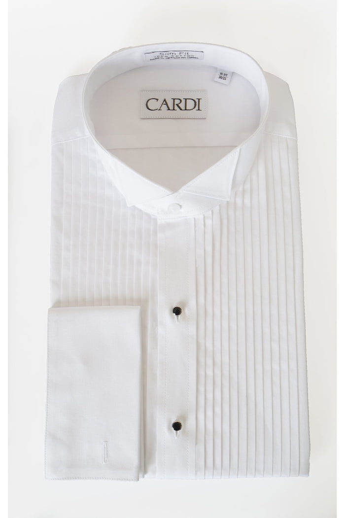 David White Wingtip Tuxedo Shirt by Cardi