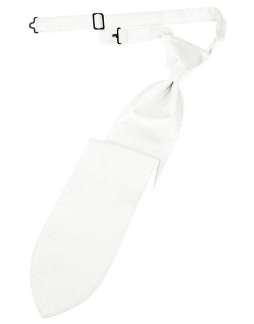 Diamond White Herringbone Kids Necktie by Cardi