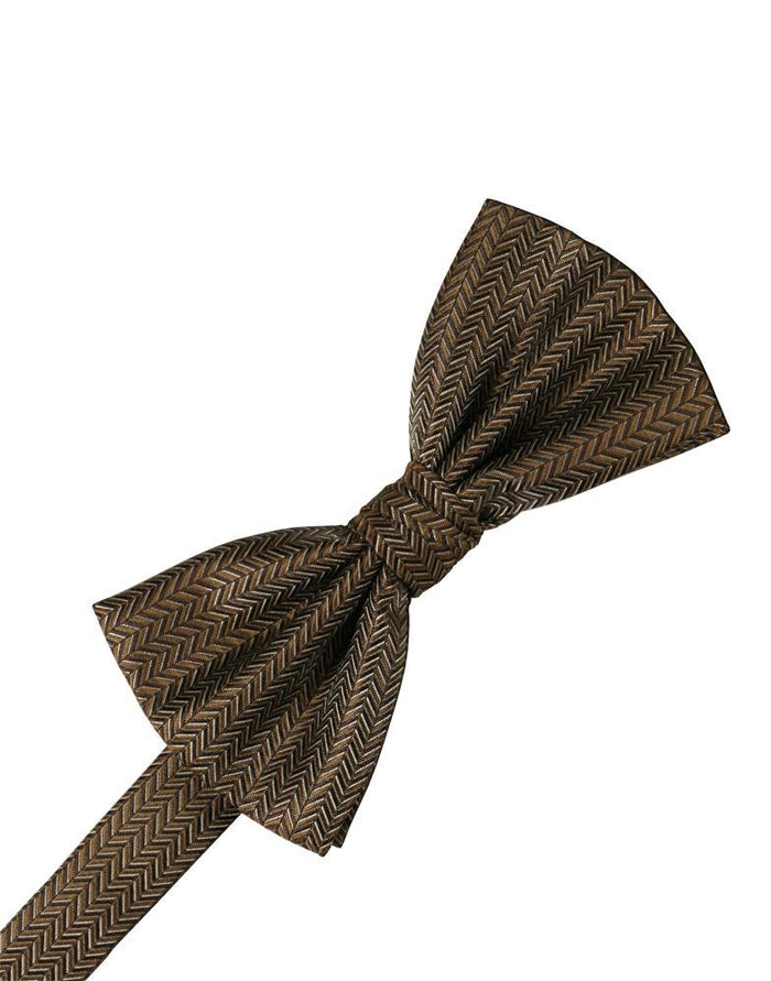 Espresso Herringbone Bow Tie by Cardi