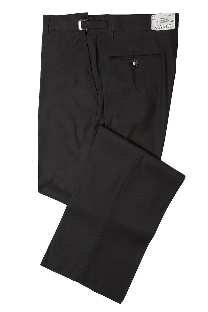 Ethan Kids Black Super 150's Luxury Viscose Blend Suit Pants by Cardi
