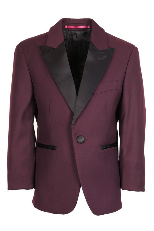 Fitzgerald Kids Plum Tuxedo Jacket (Separates) by Cardi