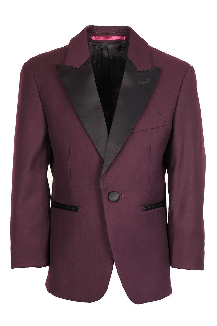 Fitzgerald Kids Plum Tuxedo Jacket (Separates) by Cardi