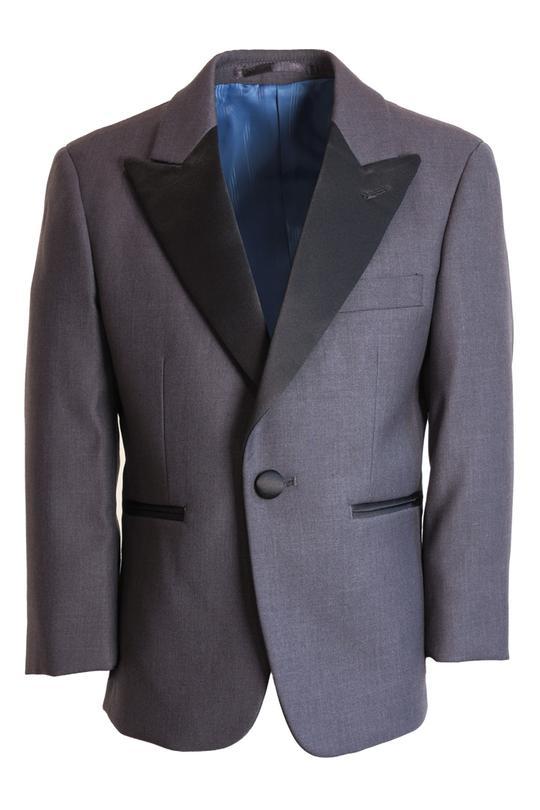 Fitzgerald Kids Steel Grey Tuxedo Jacket (Separates) by Cardi
